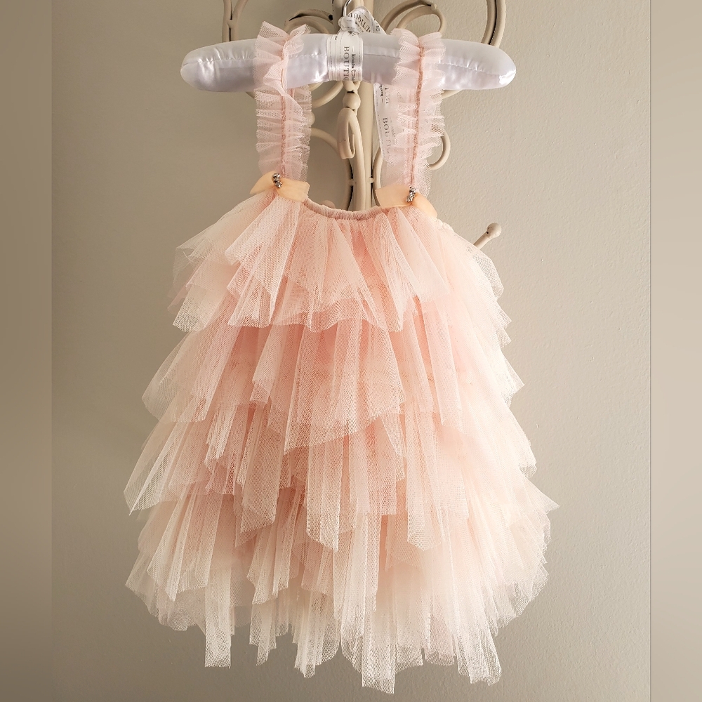 Baby's Light Blush Color Tulle Dress for Kids By mini mini Size 12M